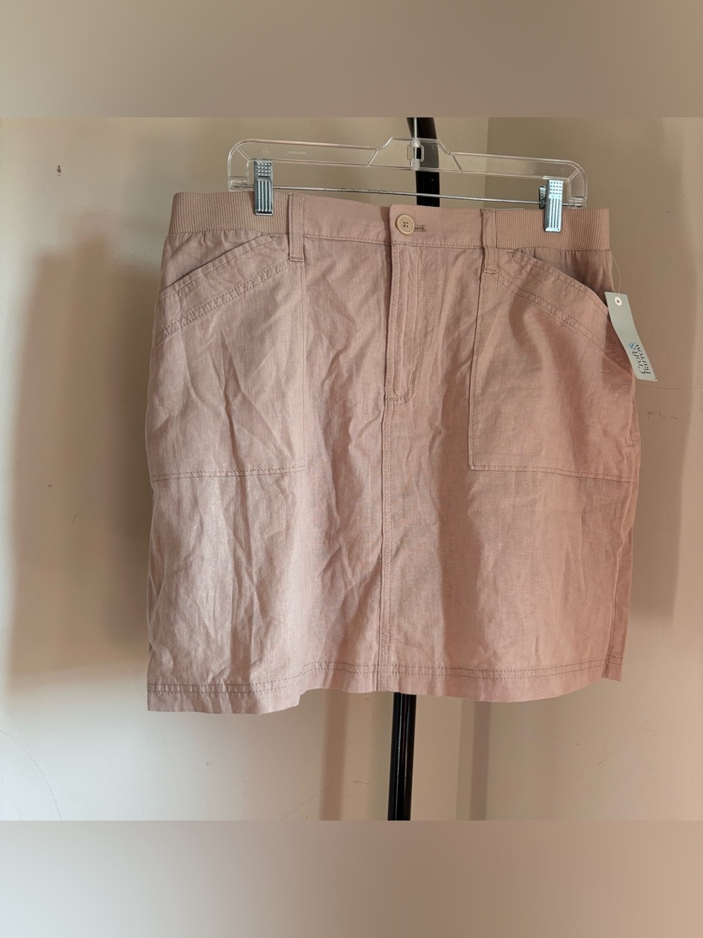 Croft & Barrow Beige Linen Cotton Skort